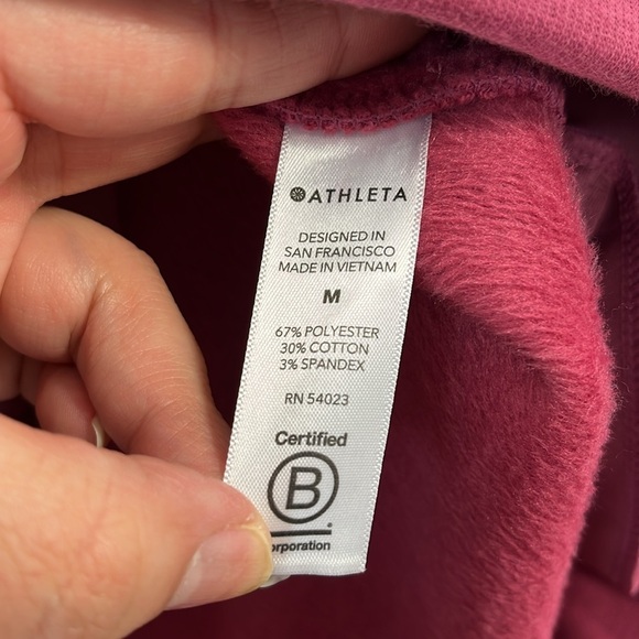 Athleta Cozy Karma Side Zip Funnel Neck Victorian Berry size Medium‎ - Picture 5 of 11